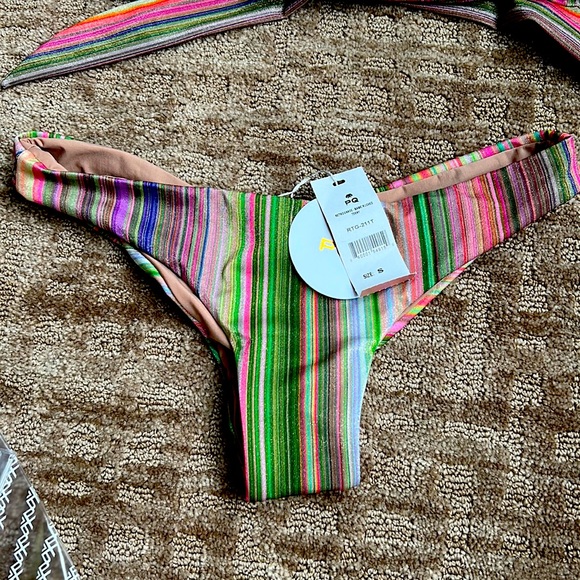 PQ SWIM Anthropologie RETROGRADE BASIC RUCHED BIKINI BOTTOMS TEENY